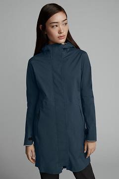 Chamarras Canada Goose Mujer México - Salida Chubasquero Black Label Azules Oscuro GM7835201